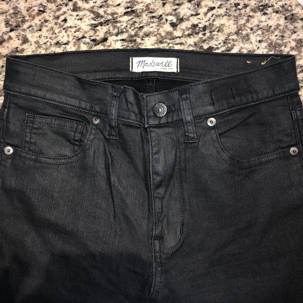 Madewell faux leather jeans